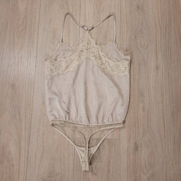 NWT ABERCROMBIE & FITCH | Lace Satin Sleeveless Bodysuit | Sz. S - Picture 10 of 10